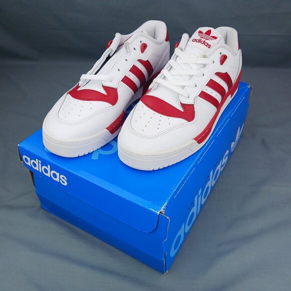 Adidas Originals Rivalry Men's Low Sneakers GZ9793 White Red Sizes 9-12 - Picture 10 of 10